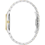 Bulova Ladies' Classic Diamond 3-Hand Quartz Stainless Steel Watch, 16 Diamonds, Mother-Of-Pearl Dial, Curved Mineral Crystal