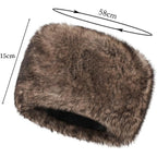 Faux Fur Cossack Hat Fuzzy Trapper Trooper Hat Windproof Warm Russian Ushanka Winter Ski Hunting Cap Unisex