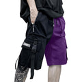 Xyxiongmao Men'S Joggers Techwear Black Hip Hop Cargo Shorts Streetwear Sweatpants Cargo Pants For Men