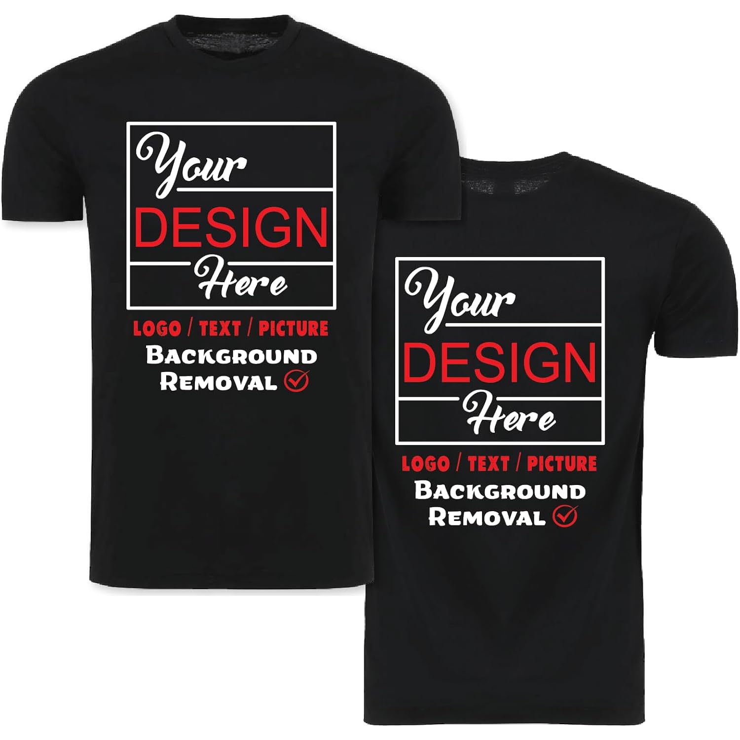 Personalized Image/Text For Your Company/Wedding/Greetings With Digital Printing | Unisex Adult | Custom T-Shirt