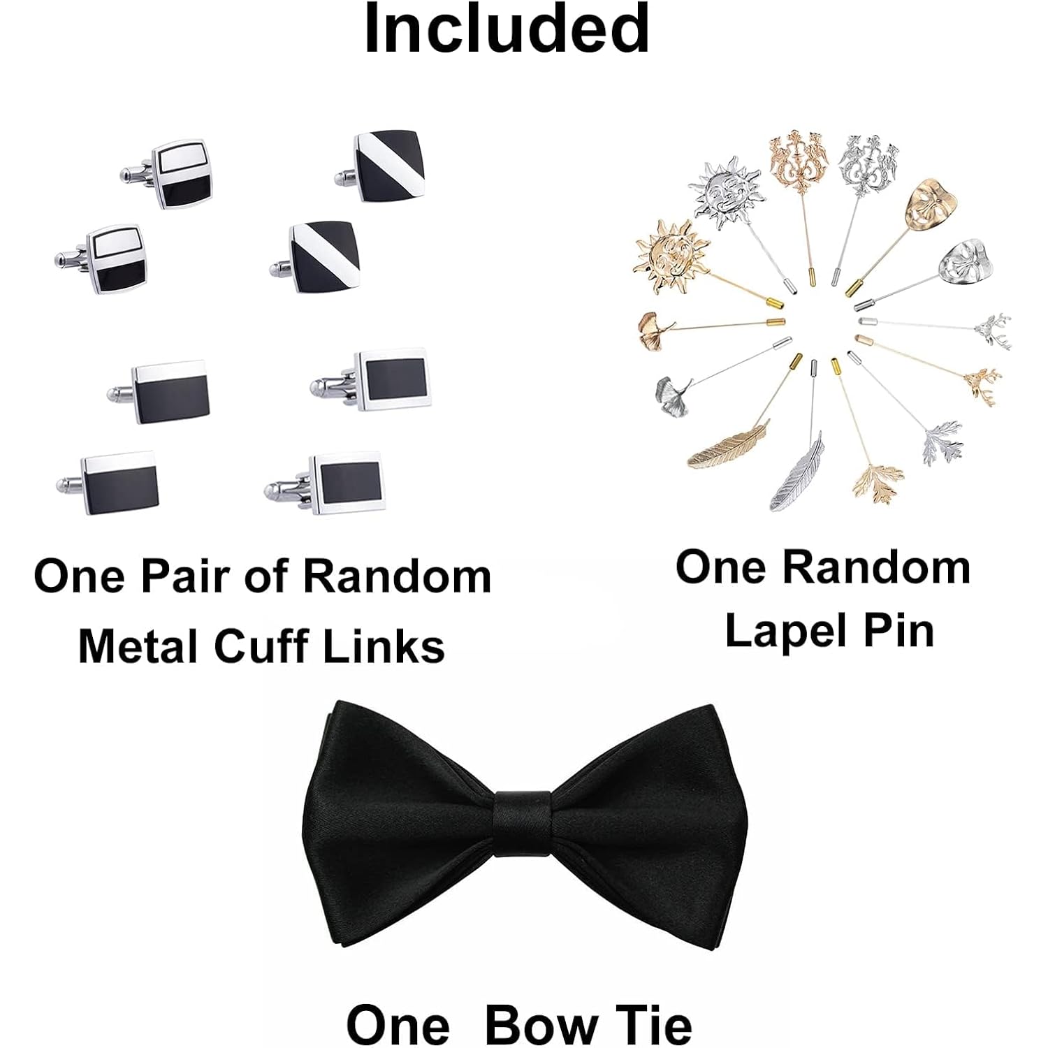 Men'S White Tuxedo Shirt With Wing Collar, French Cuffs & Accessories