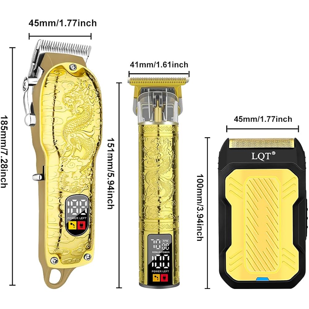 Lqt® Professional Hair Clippers For Men, Hair Trimmer Cordless Barber Clippers And Trimmers Set, Hair Cutting Kit For Men Grooming Father Day Gifts
