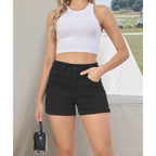 Jean Shorts Womens High Waisted Stretch Summer Shorts for Women Trendy 2026 Outfits Casual Frayed Denim Shorts