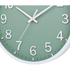 Wall Clocks Battery Operated 8 Inch Modern Wall Clock,Silent Non Ticking Wall Clock For Living Room Bedroom Kitchen Office Classroom Decor (Green White)
