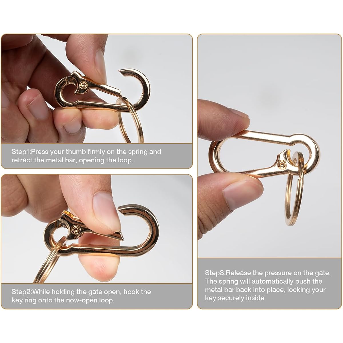 Metal Keychain Sets Keyring Carabiner Car Keychains for Men Women Key Accessories