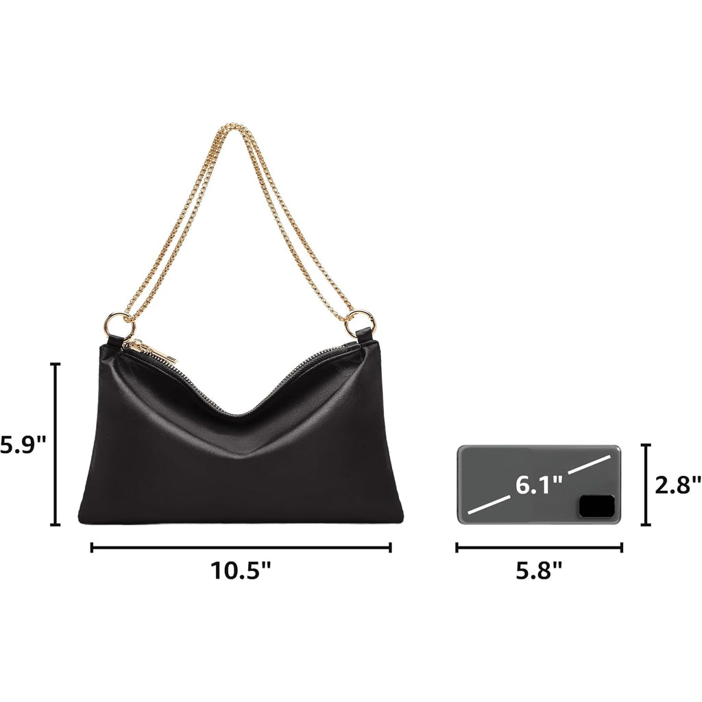 Women'S Evening Handbag Satin Shoulder Bag Purse For Prom Engagement Cocktail Party Wedding