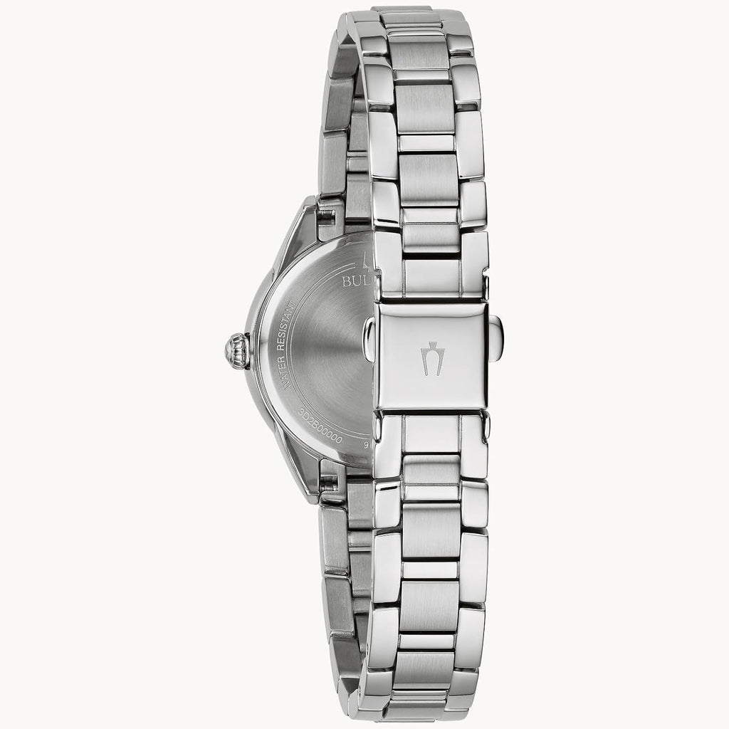 Bulova Women'S Analogue Quartz Watch With Stainless Steel Strap 96P249, Silver, Bracelet