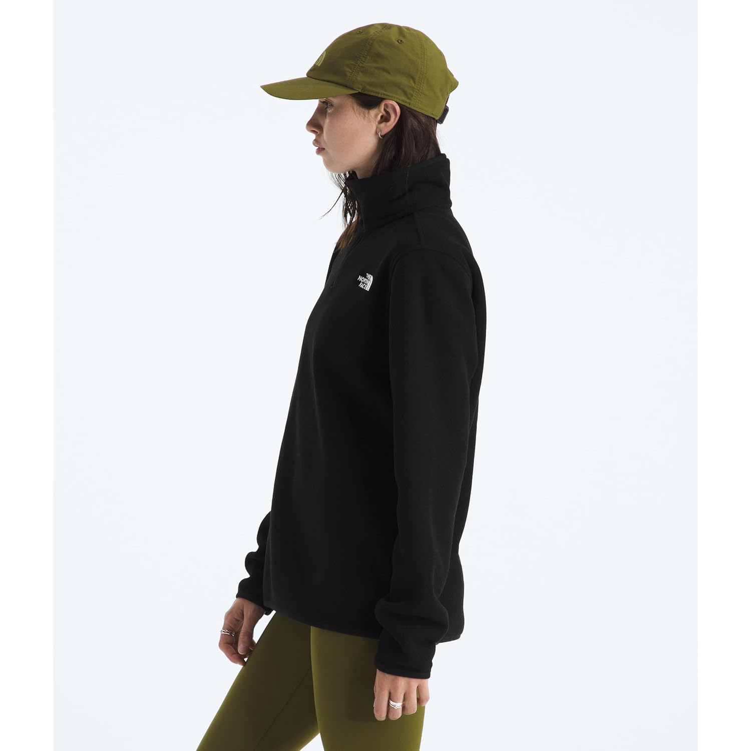 The North Face Women'S Glacier Fleece Quarter Zip Jacket | Pullover With Zip Pockets & Stretch On Collar, Cuffs & Hem