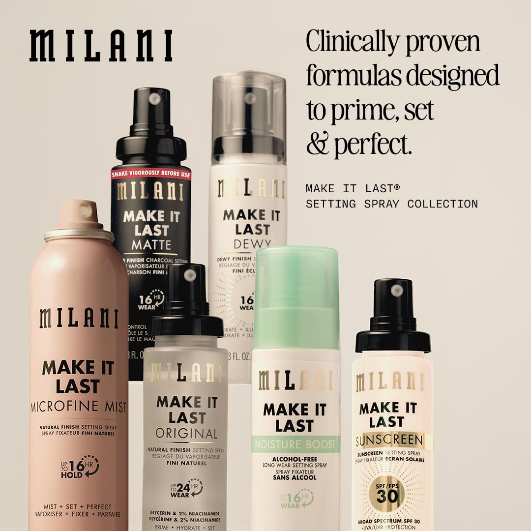Milani Setting Spray + Primer, Make It Last Original - Natural Finish with Niacinamide for Hydration, Setting Spray for Makeup and Face Primer, 3-in-1 Prime + Hydrate + Set, 2.03 Fl. Oz