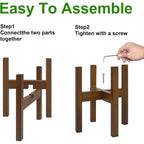 Adjustable Plant Stand Indoor,Bamboo Mid Century Modern Plants Stands, Stable Plant Holder,Fit 8 9 10 11 12 Inch Pots (Pot & Plant Not Included)