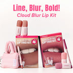 COLORGRAM NUDE BLUR TINT LIP TRIO KIT 01 COOL KIT | K-Beauty Makeup | Soft Matte Lip Stain | Powdery Finish | 2-in-1 Lip & Cheek | Lightweight & Buildable