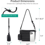 Acuario Crossbody Bags For Women - Puffy Tote Bag Purse For Work, Travel, Shoulder Handbag With Small Wallet