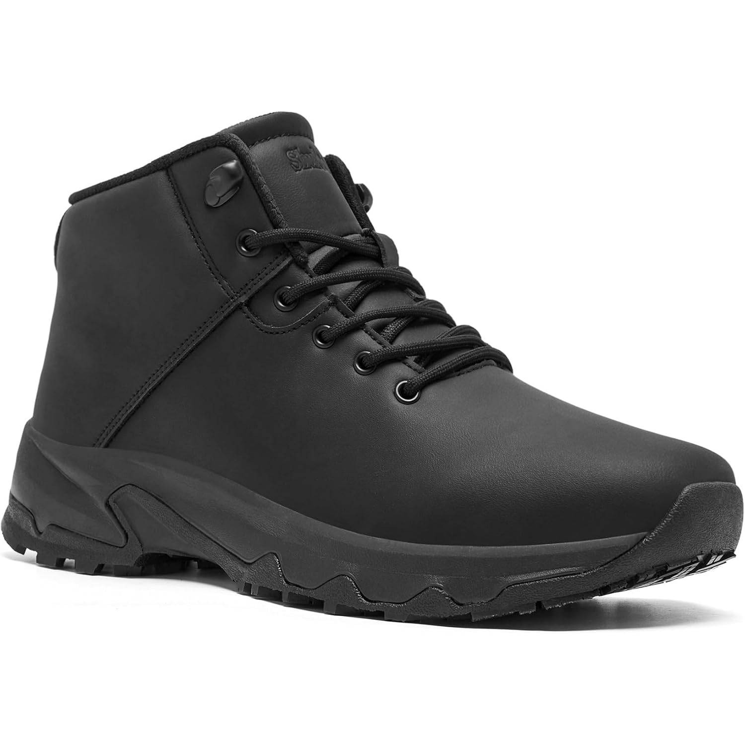 Non Slip Work Boots For Men Slip Resistant Shoes Waterproof Food Service Chef Kitchen Restaurant Working Boots Casual Leather Ankle Boot Outdoor Walking Booties