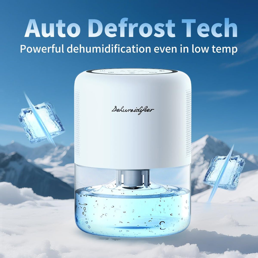 44Oz(1.3L) Small Dehumidifier For Home Auto-Off Quiet Portable Dehumidifier With 3 Modes 10 Color Lights 4 Timer Settings For Bedroom Bathroom Closet (215 Sq.Ft)