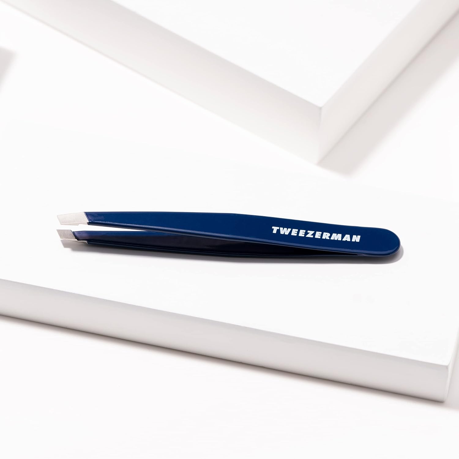 Tweezerman Exclusive Evening Blue Slant Tweezer - Hair Removal Tweezers, Stainless Steel