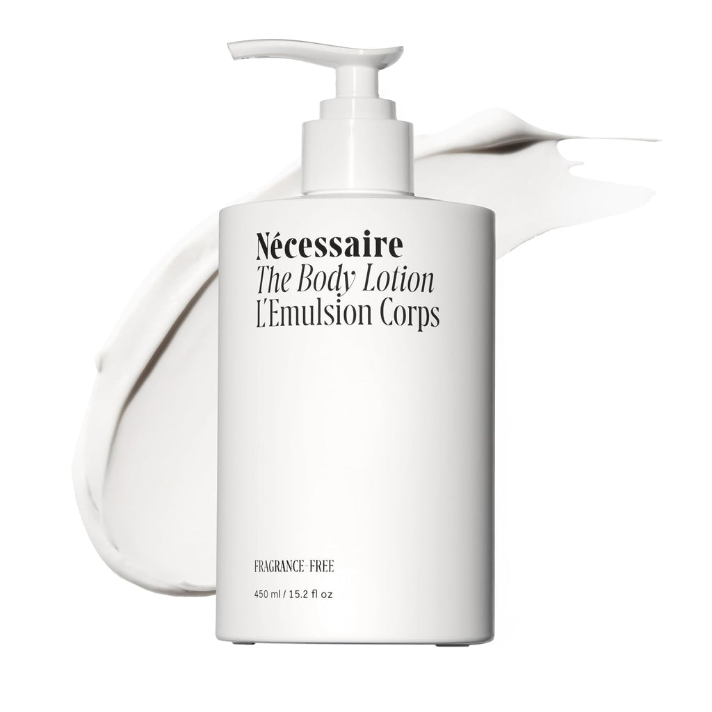 Nécessaire The Body Lotion - Fragrance-Free - Multi-Peptide Moisturizer - Firming Body Lotion For Women + Men. 2.5% Niacinamide. Non-Comedogenic + Hypoallergenic For Sensitive Skin – 450Ml/15.2 Fl Oz