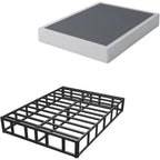 Aldrich Box Springs King Size 9 Inch, Heavy Duty Metal Frame Mattress Foundation With Easy Clean Cover, Noise Free, Easy Assembly