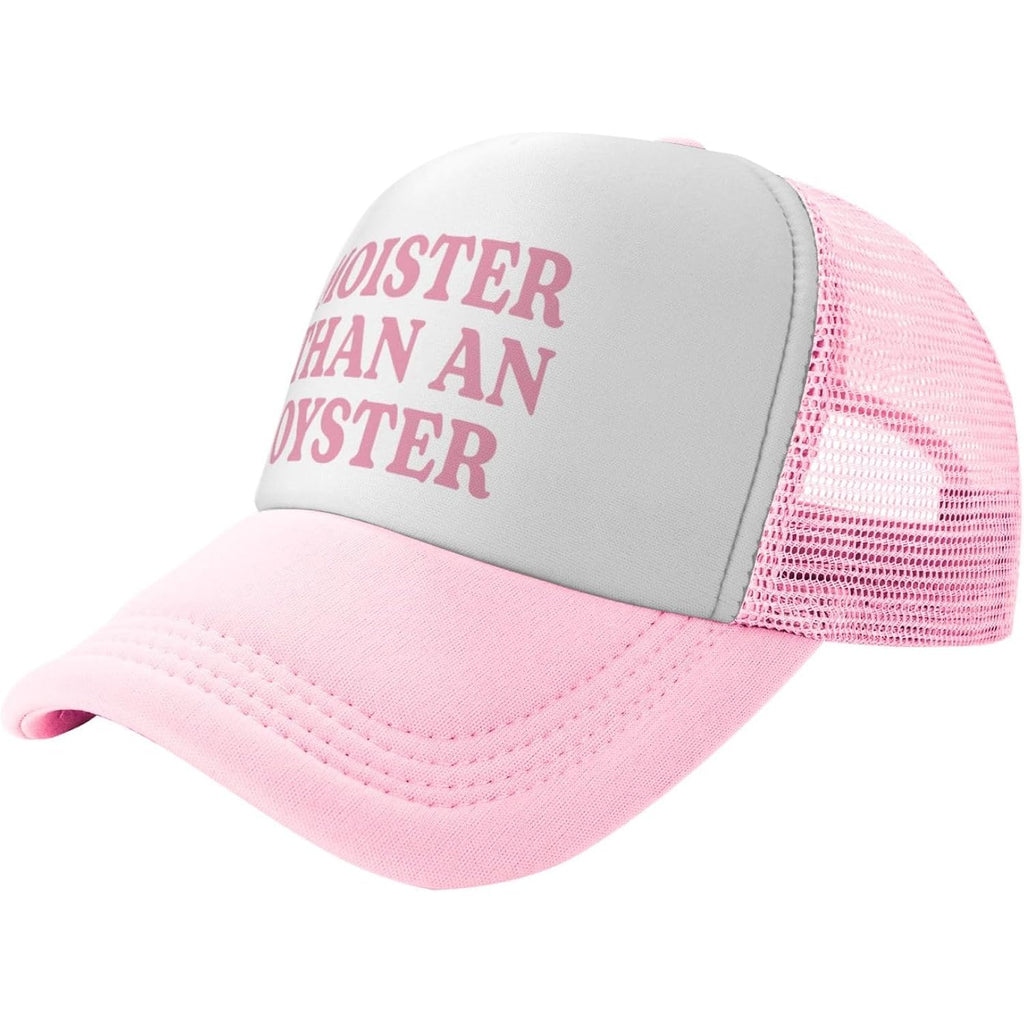 Funny Trucker Hats for Women: Inappropriate Adult Humor Gag,for Bachelorette & Girls Trips | Trendy Pink Summer Caps Moister Than an Oyster