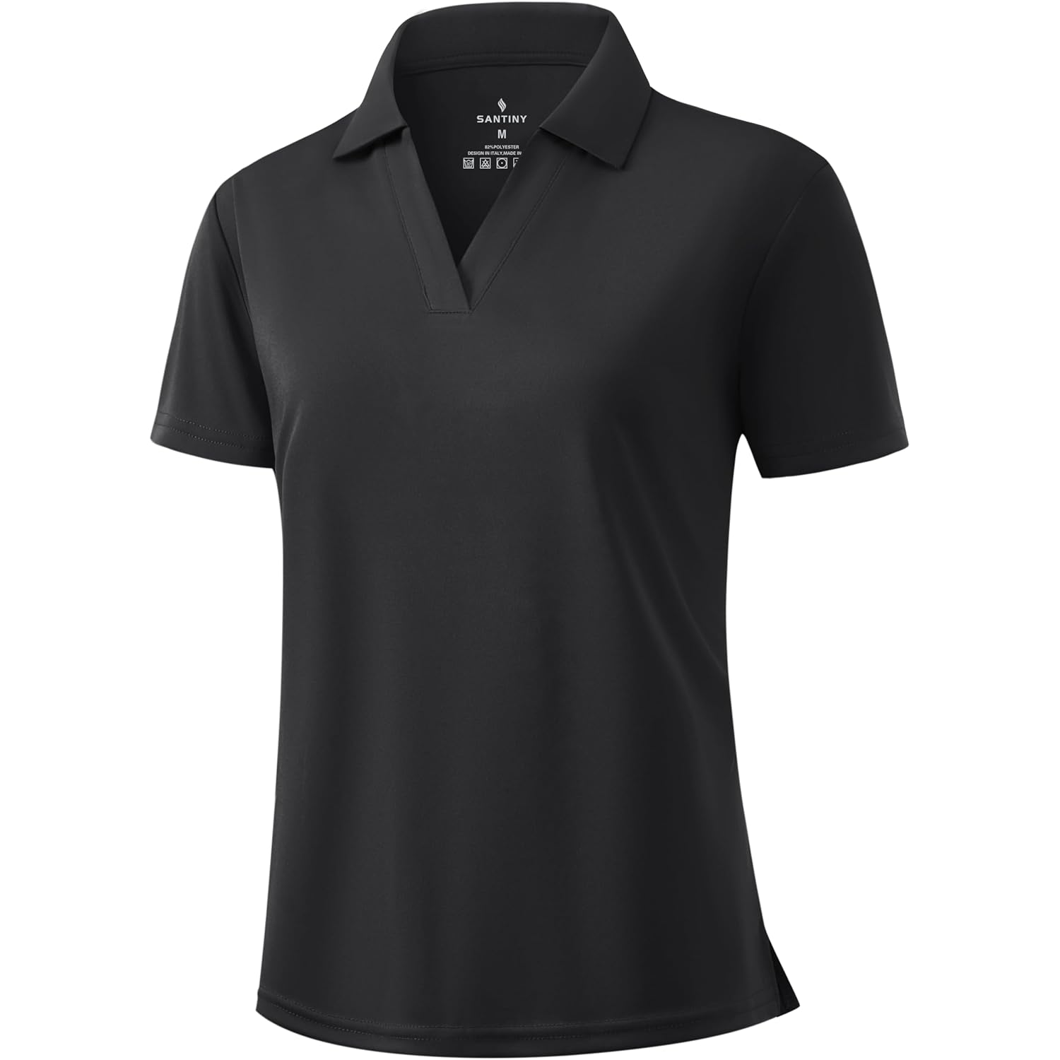 Santiny Women'S Golf Shirt Collared V-Neck Casual Work Tennis Tops Upf50+ Collared Polo Shirts For Women