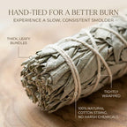 (Pack Of 3)-New Age Smudges & Herbs -Premium California White Sage Incense 4 Inches Long. Home Cleansing Incense,Fragrance,Meditation,Smudging Rituals.California Smudge Sticks Rituals -4 Inch