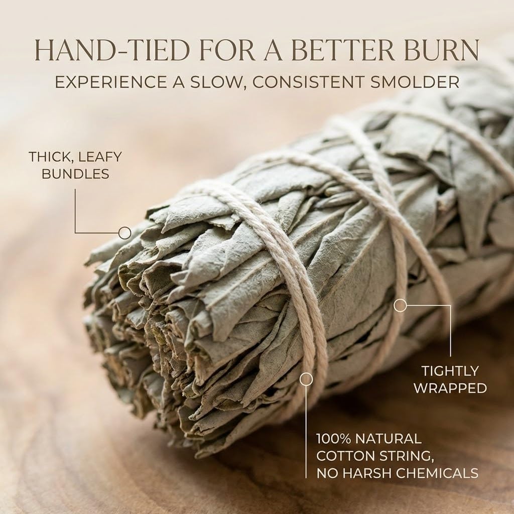 (Pack Of 3)-New Age Smudges & Herbs -Premium California White Sage Incense 4 Inches Long. Home Cleansing Incense,Fragrance,Meditation,Smudging Rituals.California Smudge Sticks Rituals -4 Inch