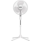 Ez-Chill 16” Oscillating Pedestal Fan, 3-Speed Options, 90-Degree Oscillating Head, Adjustable Height And Tilt, Powerful Air Flow, White, Mtsp15-16Az