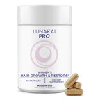 Lunakai USA Made Hair Growth Supplement for Women - Advanced 20 Nutrient with Marine Collagen, Saw Palmetto, Biotin & Keratin - Daily Hair Vitamins for Thicker Strands - 90 Capsules