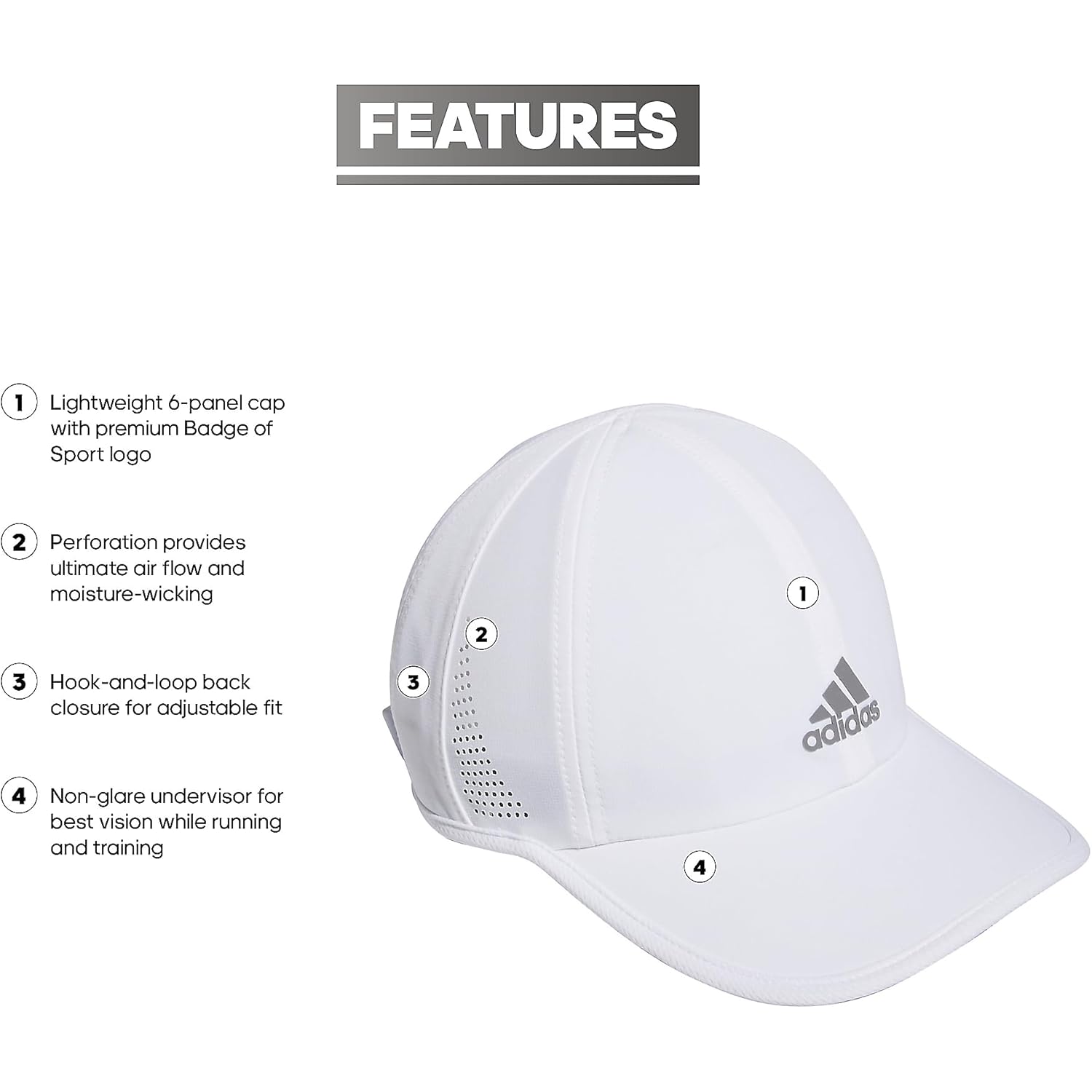 adidas Women's Superlite Hat – Lightweight Athletic Running Cap for Workouts