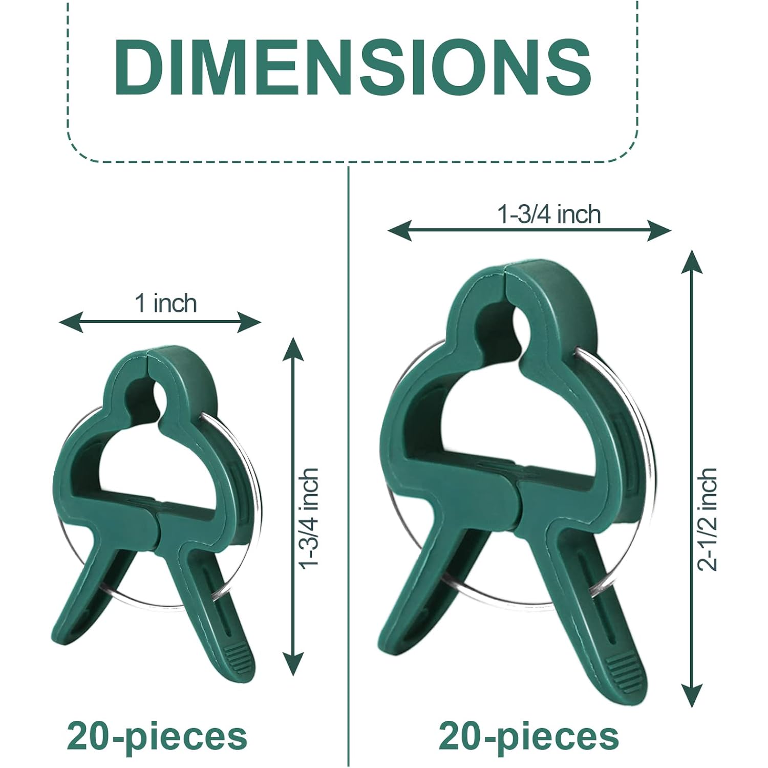 Yinghezu 40 Pcs Plant Support Clips,Flower And Vine,Garden Tomato Plant Support Clips For Supporting Stems,Vines Grow Upright Climbing,Tool For Straightening,Tomato Cage,Trellis. 2 Sizes In One Pack