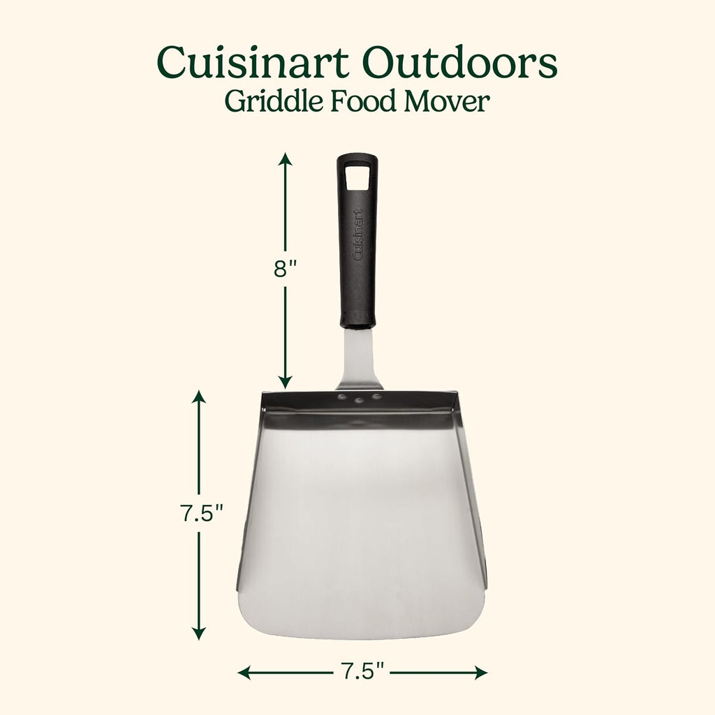 Cuisinart Griddle Food Mover - Extra-Large Stainless Steel Spatula For Rice, Vegetables And More, Perfect Bbq Tool, Cookouts, And Griddles, Large Scooper, 5-Cup Capacity Food Scoop