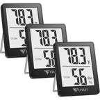 Doqaus Digital Hygrometer Indoor Thermometer 3 Pack, Room Thermometer With 5S Fast Refresh, Accurate Humidity Meter Temperature Sensor For Home, Bedroom, Baby Room, Office, Greenhouse, Cellar (Black)