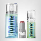 Milk Makeup Mini Must-Haves Set – Includes 12Hr Hydrating Face Primer (.33Oz) + 12Hr Setting Spray For Gripping Makeup (1.69Oz) And Multi-Use Cream Blush Stick + Lip Color In Werk (Dusty Rose, 0.10Oz)