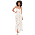 Dress To Women'S Embroidered Shell Linen Maxi Dress