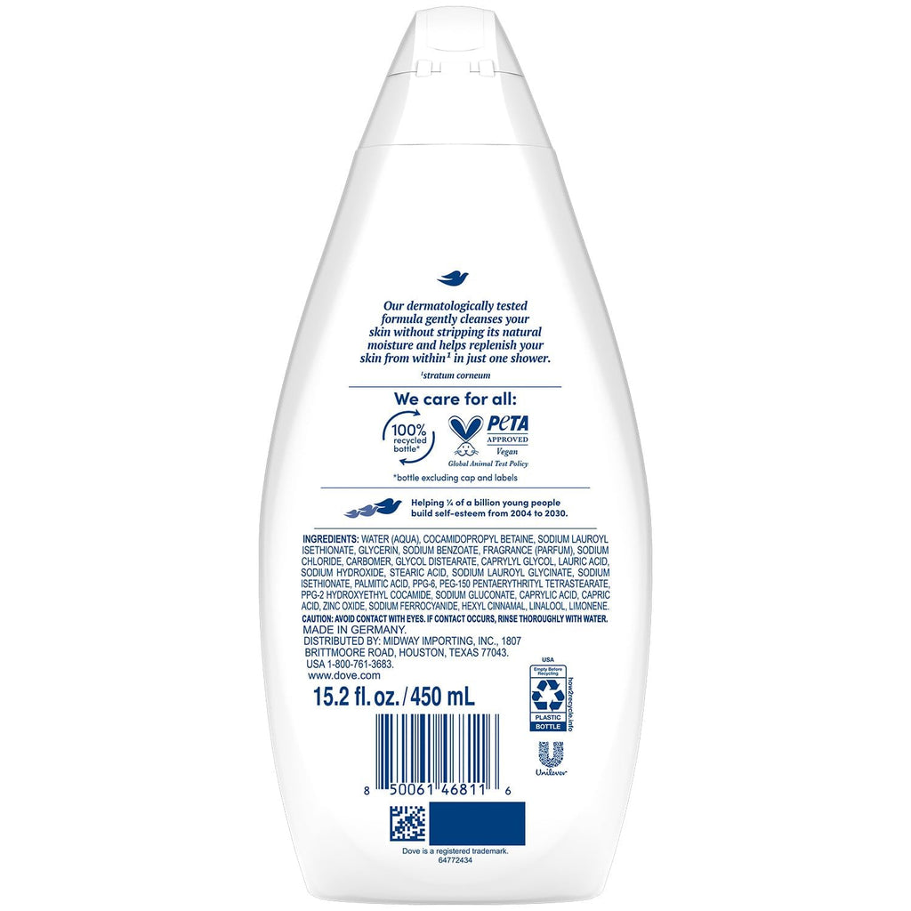Dove Body Wash, Hydrate 2-Pack – Moisturizing Cleanser For Smooth, Soft Skin, 15.2 Oz Ea