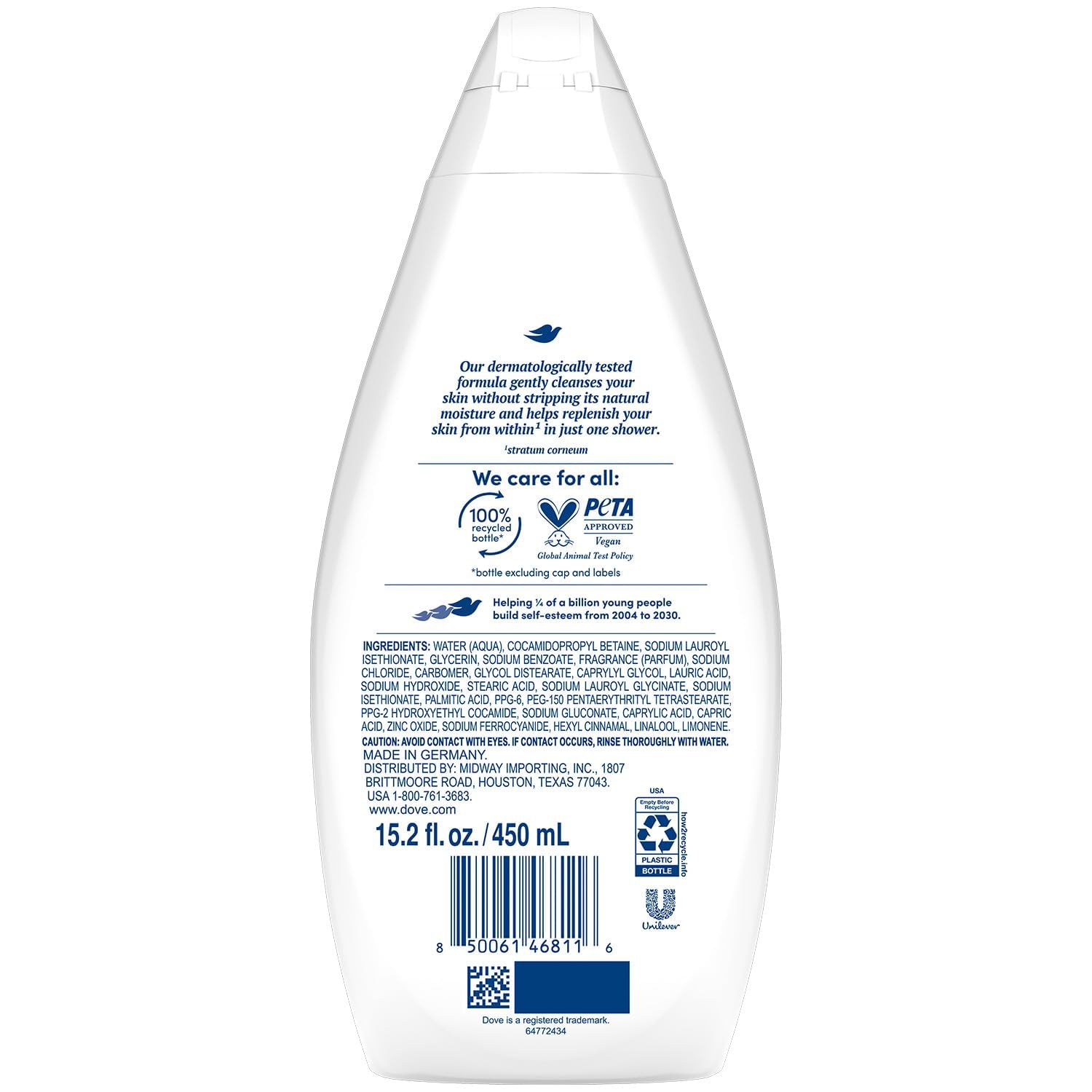 Dove Body Wash, Hydrate 2-Pack – Moisturizing Cleanser For Smooth, Soft Skin, 15.2 Oz Ea