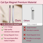 Cat Eye Magnet Nail Art Tool, Cat Eye Magnet Set for Nails, 3-in-1 Round Cat Eye Magnet with Ball Magnets, Magnetic Nail Art Pen, Perfect for Home DIY, Nail Art Design (Magnet Only, No Gel Included)