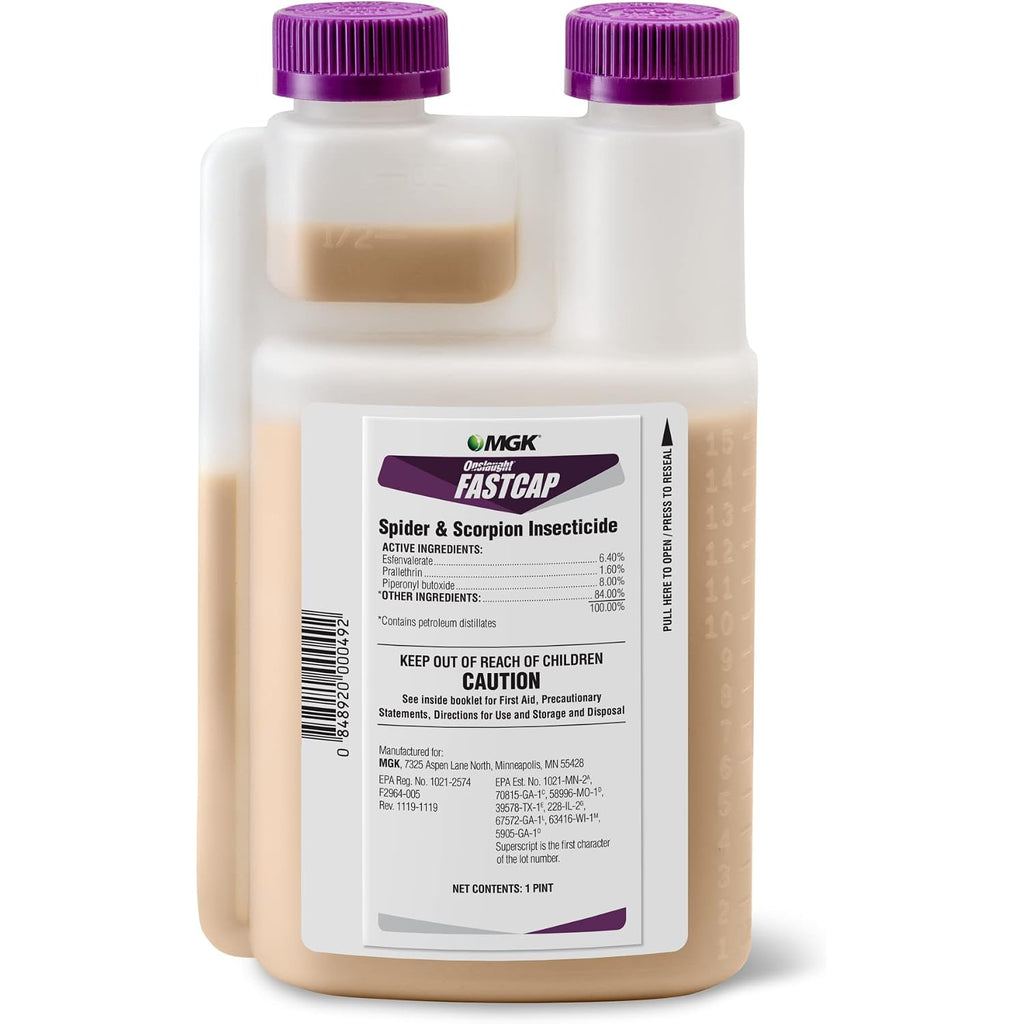 Mgk Onslaught Fastcap Spider And Scorpion Insecticide | Pint | Indoor/Outdoor Concentrate, Commercial Grade, Labeled For Many Pests, Quick Kill