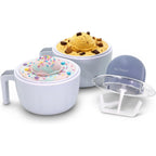 Americana By Elite Pint Perfect™ Eim1205Db Ice Cream Maker, 2 X 1 Pint Capacity Dual Freezing Mugs, Frozen Yogurt, Sorbet, Gelato, Recipes, Periwinkle