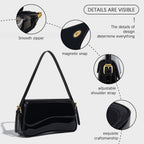 Black Purses for Women Trendy, Y2K Faux Leather Clutch Purse with Cherry Pendant,Crossbody Shoulder Bag and Handbags