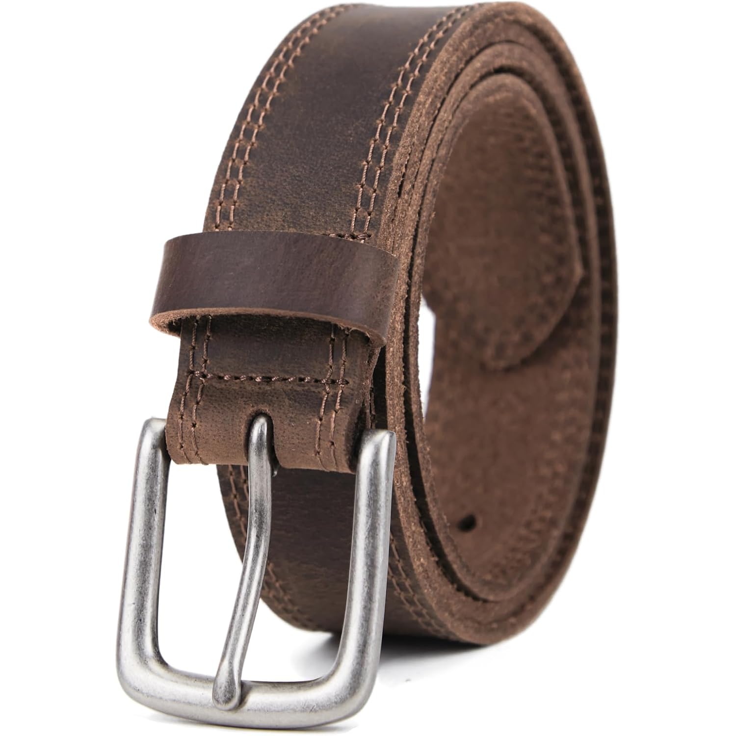 Vatan Men'S Full Grain Leather Casual Every Day Jeans Belts, Handmade Men Leather Belt With Gift Box