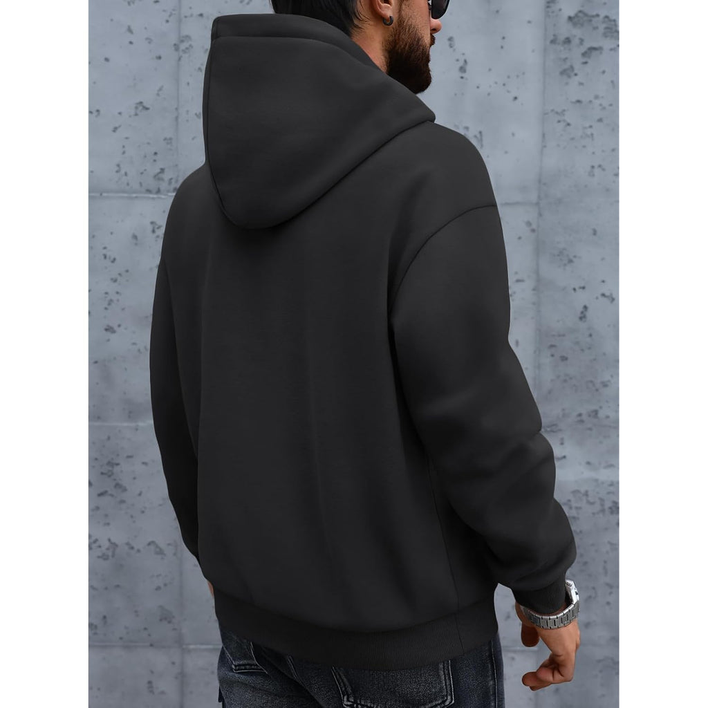 Efan Mens Oversized Hoodies Fall Sweatshirt Winter Fleece Hooded Collar Drawstring Pullover With Pockets