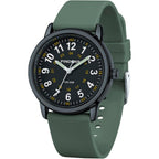 Pindows Women Analog Quartz Wrist Watch With Silicone Strap For Young Women Students Easy Read Waterproof Unisex Luminous Dial