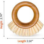 Full Circle The Ring Bamboo Produce Scrub Brush - Bpa-Free Vegetable & Fruit Cleaner - Removes Dirt From Potatoes, Mushrooms & Root Vegetables