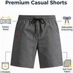 Poplee Mens Casual Shorts Cotton Drawstring Summer Beach Shorts Stretch Twill Chino Golf Shorts With Pockets
