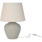 Nourison Home 20" Sand (Light Beige) Neutral Ceramic Table Lamp With Fabric Shade, Bedside Nightstand Lamp For Bedroom, Living Room, Entryway