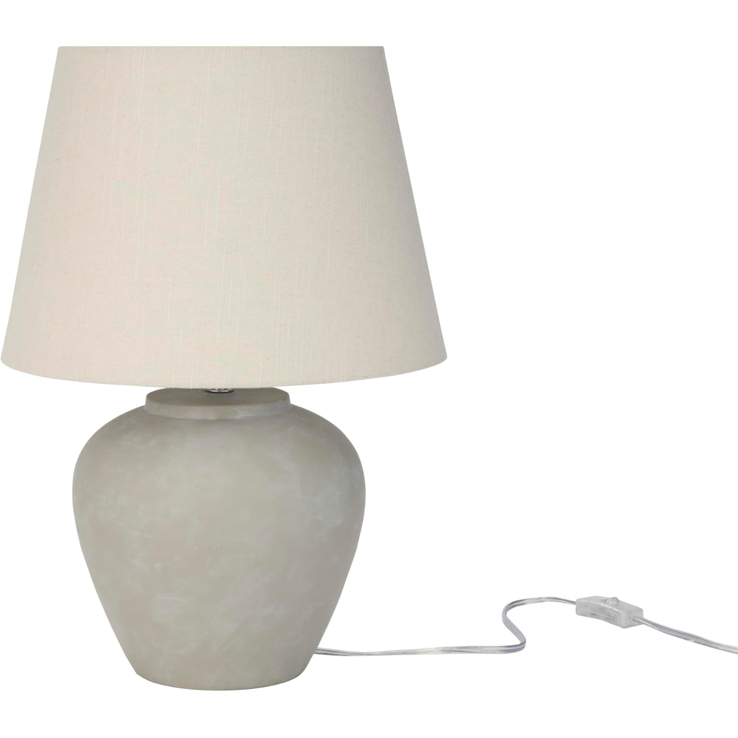 Nourison Home 20" Sand (Light Beige) Neutral Ceramic Table Lamp With Fabric Shade, Bedside Nightstand Lamp For Bedroom, Living Room, Entryway