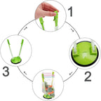 Ruibo Baggy Rack Holder For Food Prep/Ziplock Bag, Meal Planning/Plastic Freezer Bag Holders Stand, Green, Pack Of 4-4 Pcs