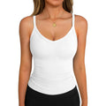 Tank Tops for Women Spaghetti Strap Ribbed Camisole Tops 2026 Slim Fitted V-Neck Soft Basic Layering Shirts