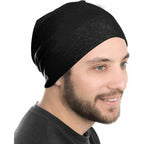 Tergy 4/10/12 Pieces Unisex Beanie Hats for Men Women Slouchy Beanie Hip-Hop Caps Lighweight Soft Skull Caps for Chemo Sleep 12 Multicolors