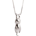 S.Leaf 925 Sterling Silver Cat Necklace Jewelry for Women Trendy Dainty Charm Pendant Necklaces Best Friend Birthday Gifts for Her Sister Mom Wife Womens